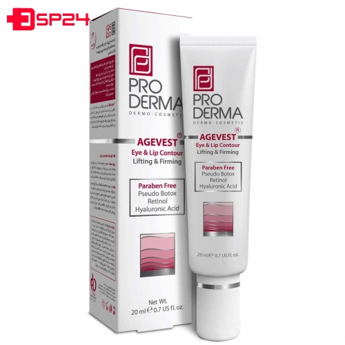 کرم ضد چروک دور چشم و دور لب پرودرما مدل Agvest حجم 20 میلی لیتر