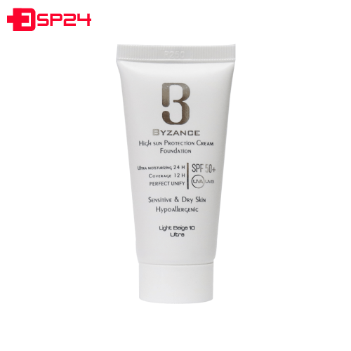 کرم ضد آفتاب کرم پودری +SPF50 بیزانس مناسب پوست خشک و حساس 30 میلی لیتر