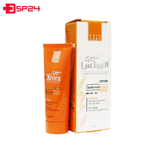 سی سی کرم و ضد آفتاب پوست چرب الیوکس +SPF60 حجم 40 میلی لیتر
