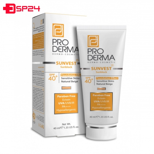 کرم ضد آفتاب فاقد جاذب های شیمیایی پرودرما با +SPF40