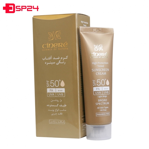 کرم ضد آفتاب رنگی SPF50 سینره 50 میلی لیتر