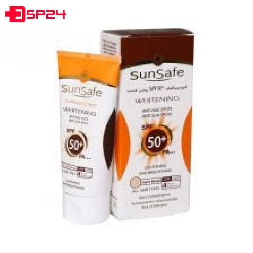 کرم ضد آفتاب SPF50 روشن کننده سان سیف مناسب انواع پوست 50 گرم