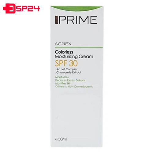 کرم مرطوب کننده آکنس پریم SPF30 مناسب پوست های چرب و مختلط ۵۰ میلی لیتر