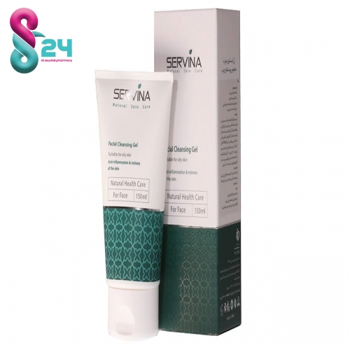 ژل شستشو صورت سروینا مناسب پوست های مختلط، چرب و مستعد به آکنه ۱۵۰ میلی لیتر
