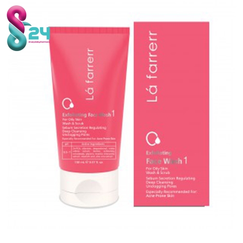 ژل شستشوی صورت با اثر لایه برداری لافارر شماره ۱ مخصوص پوست های چرب و مستعد آکنه ۱۵۰ میلی لیتر