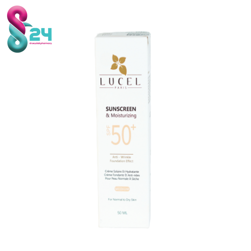 کرم ضد آفتاب رنگی فاقد چربی لوسل SPF50 (بژ متوسط) 50 میلی لیتر