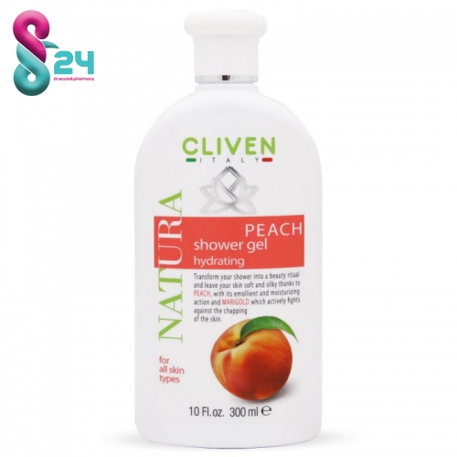 شاور ژل کلیون حاوی عصاره هلو مناسب انواع پوست حجم 300 میلی لیتر