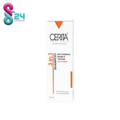 شامپو نرم کننده حالت دهنده و تقویت کننده سریتا مدل 3*1 حجم مخصوص بانوان (جدید)  200 میلی لیتر