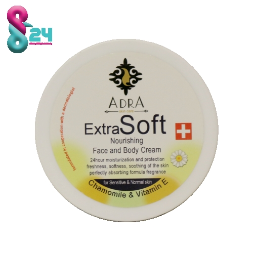 کرم صورت و بدن حاوی بابونه آدرا مناسب پوست های معمولی و حساس ۲۰۰ میلی لیتر