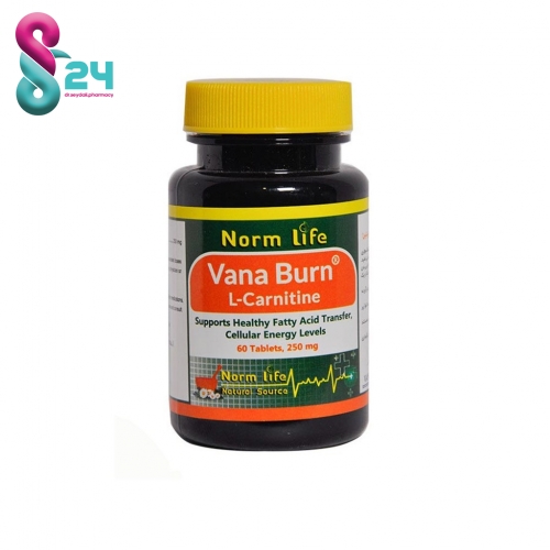 قرص وانا برن ۱۰۰۰ میلی گرم ال کارنیتین نورم لایف ۶۰ عدد