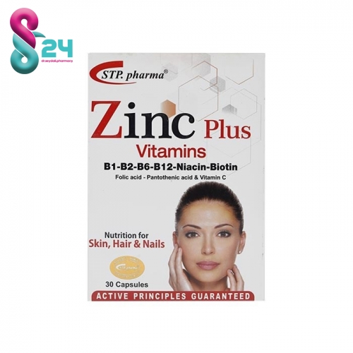 کپسول زینک پلاس همراه ویتامین‎ها اس تی پی فارما 30 عدد