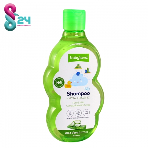 شامپو بچه ضد آلرژی حاوی عصاره آلوئه ورا  بی بی لند 200ميلی لیتر