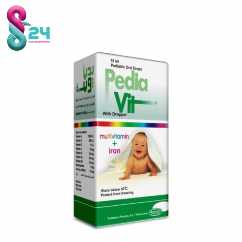 قطره مولتی ویتامین و آهن پدیا ویت تولید دارو ۱۵ میلی لیتر