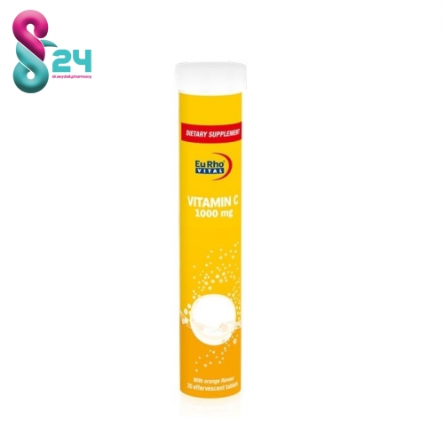 قرص جوشان ویتامین ث 1000 میلی گرم یورو ویتال  20 عدد