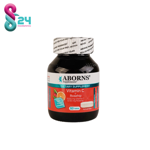 قرص ویتامین ث و رزهیپ ابورنز 50 عدد