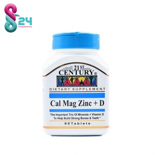 قرص کلسیم منیزیم زینک و ویتامین دی 21 سنتری 90 عدد