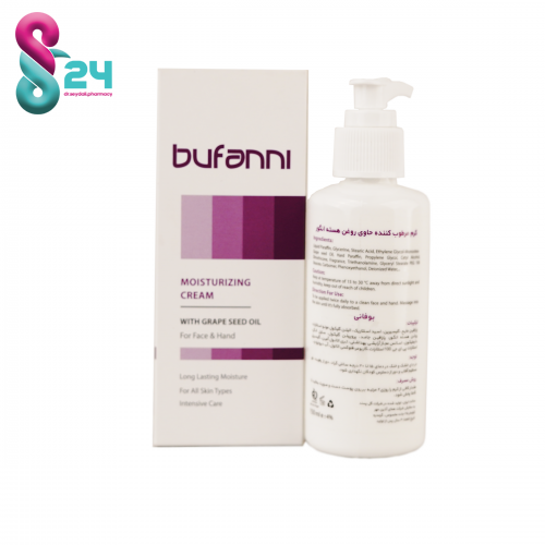 کرم مرطوب کننده بوفانی حاوی روغن هسته انگور