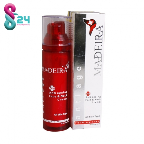 کرم ضد چروک صورت و گردن 24 ساعته مادیرا
