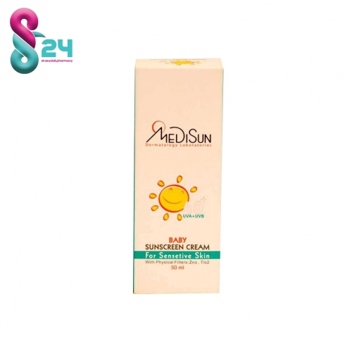 کرم ضد آفتاب کودک مدیسان +SPF40 مناسب پوست حساس 50 میلی لیتر