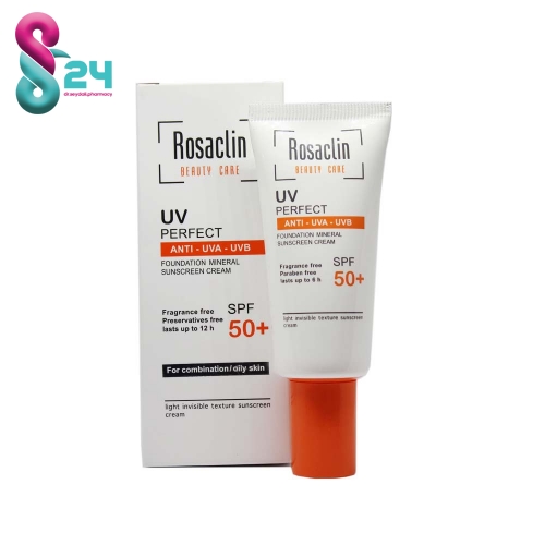 ضد آفتاب رزاکلین مخصوص پوست های چرب و مختلط بدون رنگ 40 میلی لیتر