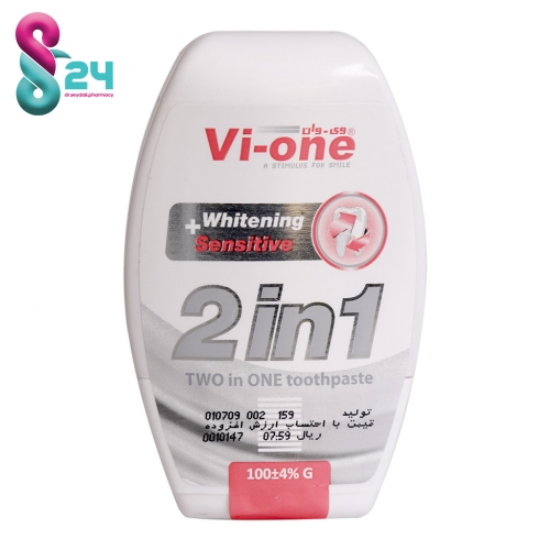 خمیر دندان سفیدکننده و ضد حساسیت وی وان مدل ۱×۲