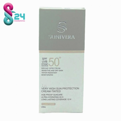 کرم ضدآفتاب سانیورا پوست خشک و حساس رنگ بژ روشن حجم ۵۰ میلی لیتر