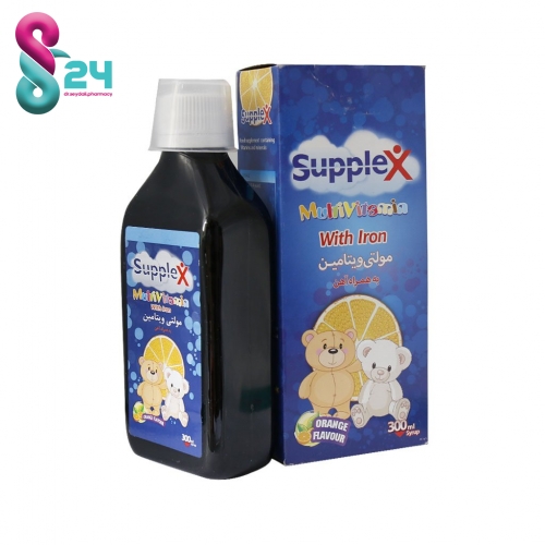 شربت مولتی ویتامین به همراه آهن ساپلکس ۳۰۰ میلی لیتر