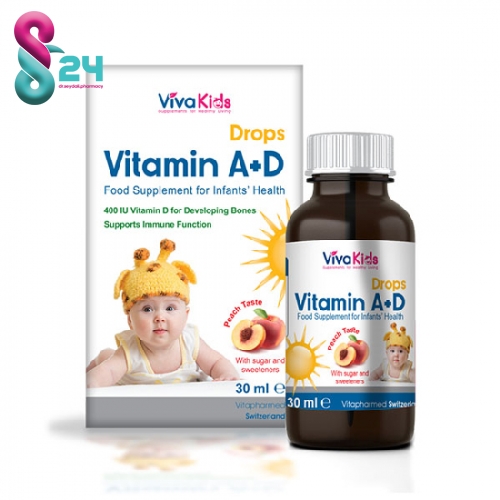 قطره ویتامین A+D ویواکیدز 30 میلی لیتر ( Viva Kids Vitamin A+D Drops 30 ml )