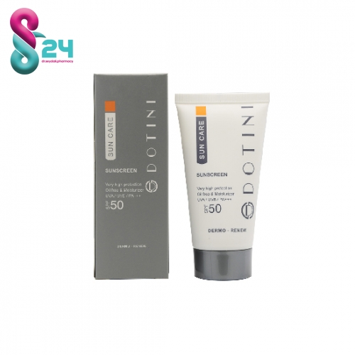 کرم ضدآفتاب فاقد چربی بی رنگ SPF50 دوتینی ( Dotini Suncare Sunscreen SPF50 )
