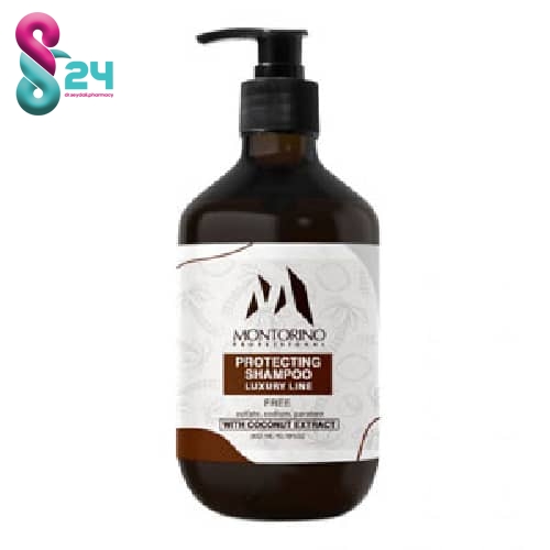 شامپو بعد از کراتین لاکچری مونتورینو Montorino حاوی روغن نارگیل حجم 300 میلی لیتر ( Montorino Luxury Creatine After Shampoo contains 300 ml of coconut oil )