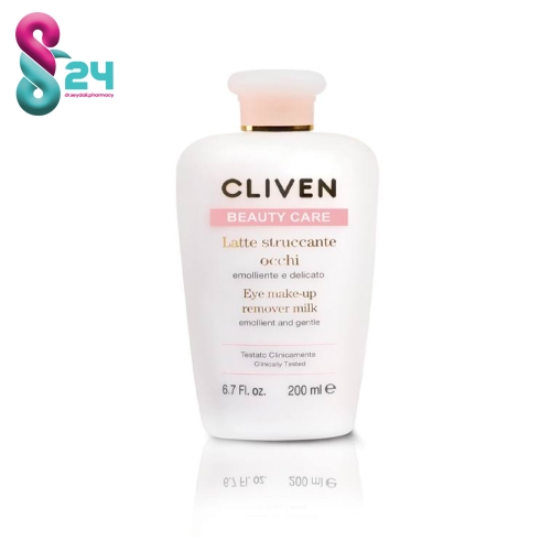 شیر پاک کن آرایش چشم کلیون مدل Latte Struccante Occhi حجم 200 میلی لیترcliven latte struccante occhi eye make up remover milk