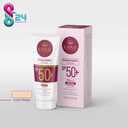 کرم ضدآفتاب ضدلک رنگی ایلابرت (بژ روشن) +SPF50
