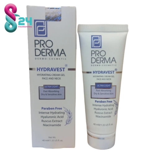 کرم ژل مرطوب‌کننده و آبرسان صورت و گردن پرودرما