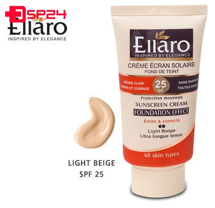 کرم ضد آفتاب با پوشش کرم پودر SPF25   بژ روشن الارو