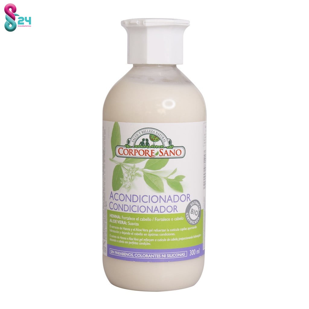 نرم کننده مو کورپورسانو حاوی عصاره حنا و آلوئه ورا 300 میلی لیتر