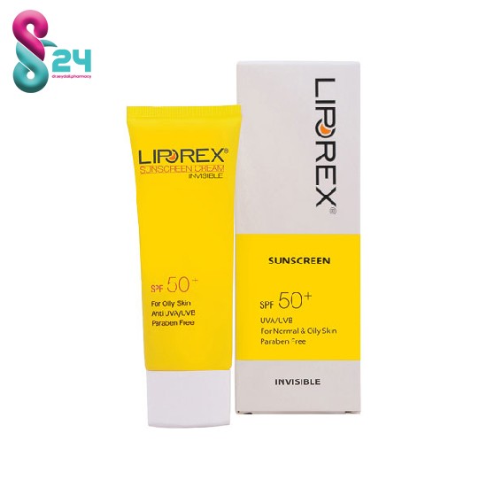 کرم ضد آفتاب پوست نرمال تا چرب بی رنگ لیپورکس (Liporex) حجم 40mL