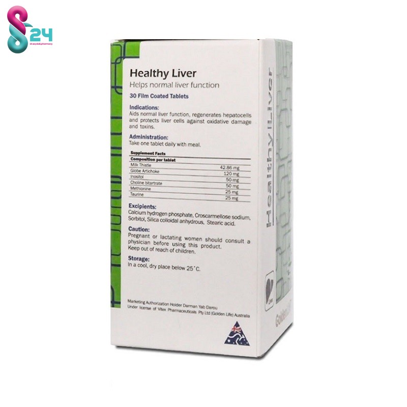 قرص هلسی لیور گلدن لایف 30 عدد