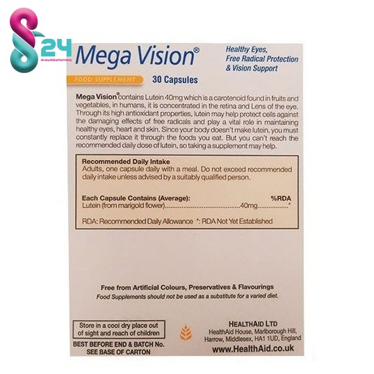 کپسول مگا ویژن هلث اید 30 عدد