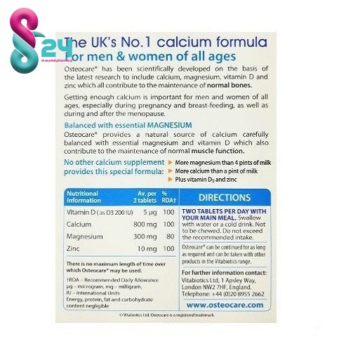 قرص استئوکر ویتابیوتیکس 30 عدد