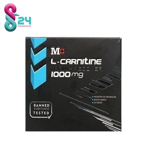 قرص ال کارنیتین 1000 میلی گرم  ام پلاس 30 عدد