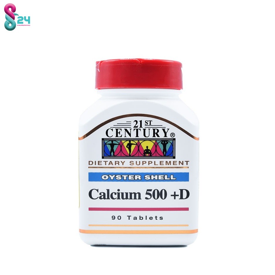 قرص کلسیم 500 و ویتامین D مدل اویسترشل 21 سنتری 90 عدد