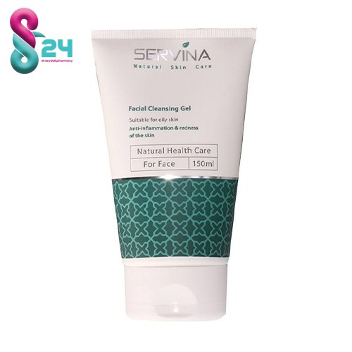 ژل شستشو صورت سروینا مناسب پوست های مختلط، چرب و مستعد به آکنه ۱۵۰ میلی لیتر