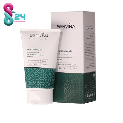 ژل شستشو صورت سروینا مناسب پوست های مختلط، چرب و مستعد به آکنه ۱۵۰ میلی لیتر