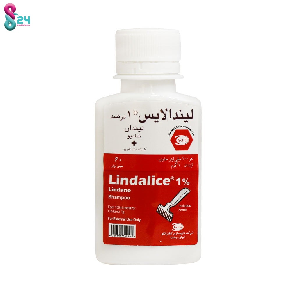 شامپو لیندالایس 1 درصد گیلارانکو همراه با شانه دندانه ریز 60 میلی لیتر