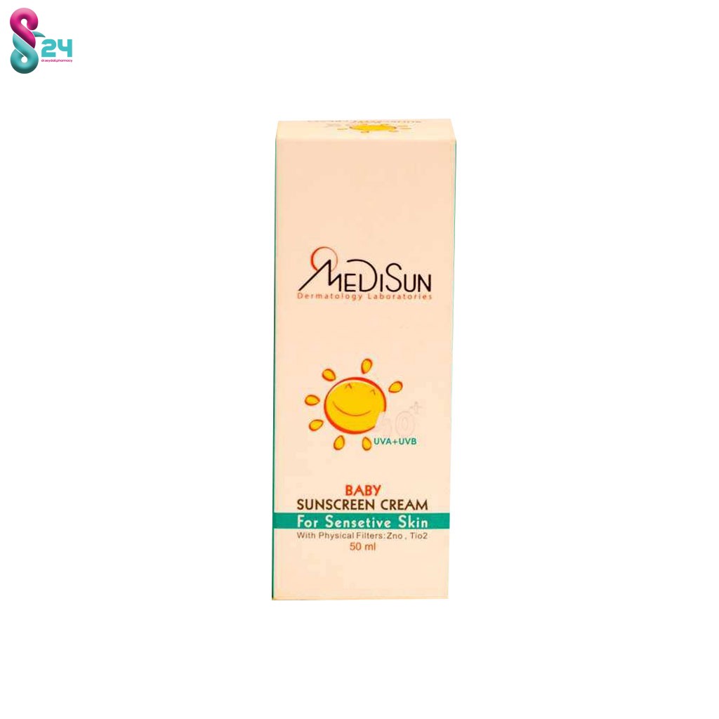 کرم ضد آفتاب کودک مدیسان +SPF40 مناسب پوست حساس 50 میلی لیتر