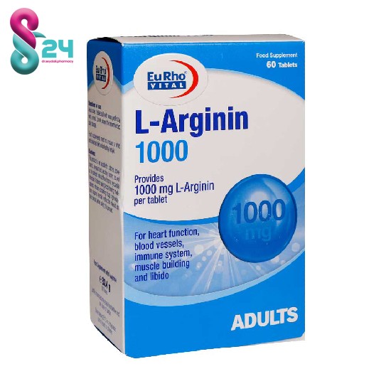 قرص ال آرژنین 1000 میلی گرم یوروویتال 60 عدد