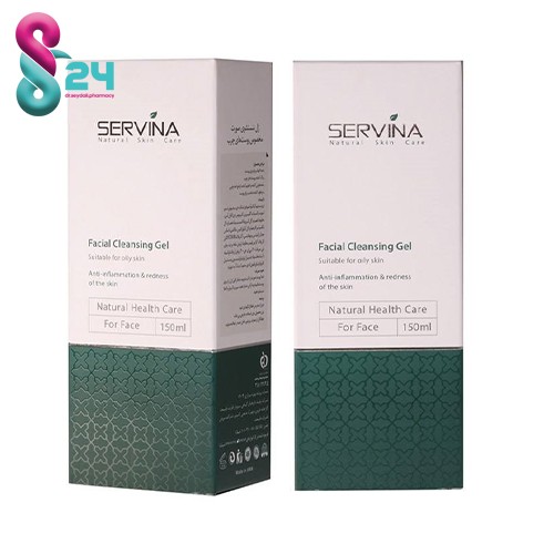 ژل شستشو صورت سروینا مناسب پوست های مختلط، چرب و مستعد به آکنه ۱۵۰ میلی لیتر