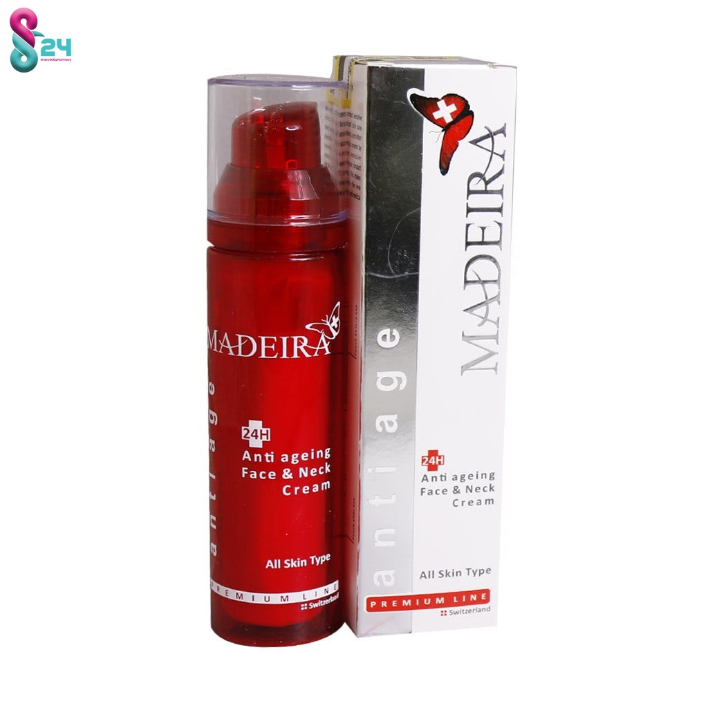 کرم ضد چروک صورت و گردن 24 ساعته مادیرا