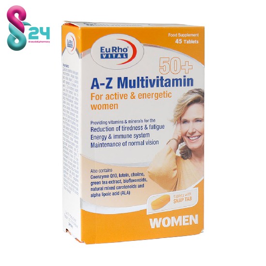 قرص A Z مولتی ویتامین بالای 50 سال بانوان یوروویتال 45 عدد