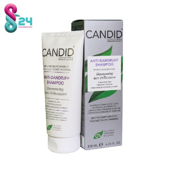 شامپو ضد شوره خشک و ملایم کاندید 200 میلی لیتر